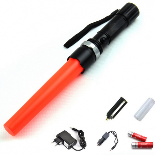 Police Traffic Command Waterproof and Rechargeable Led Flashlight